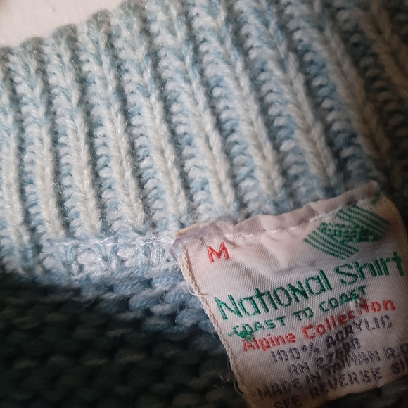 VTG 70s 80s National Alpine Ski Sweater Nordic - Picture 7 of 11